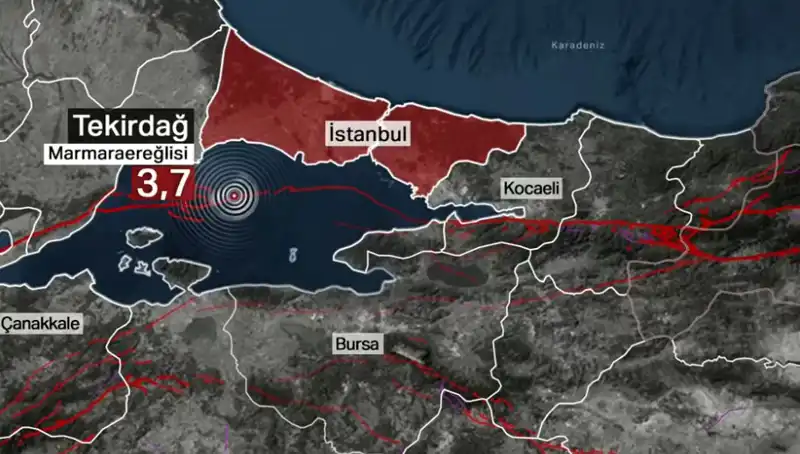 Marmara Denizi'nde Beklenmedik Deprem: 3,7 Büyüklüğünde Sallantı!