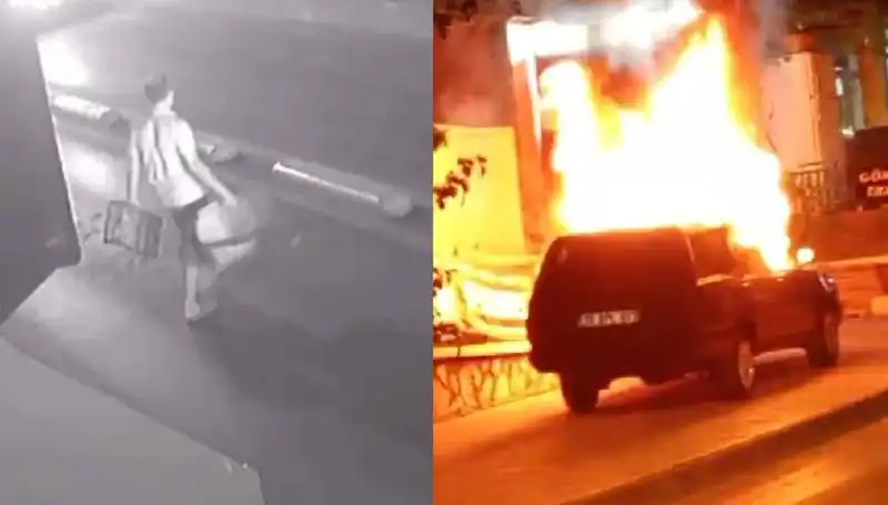 Eşinin Boşanma Talebine Tepki Olarak Aracını Yaktı!