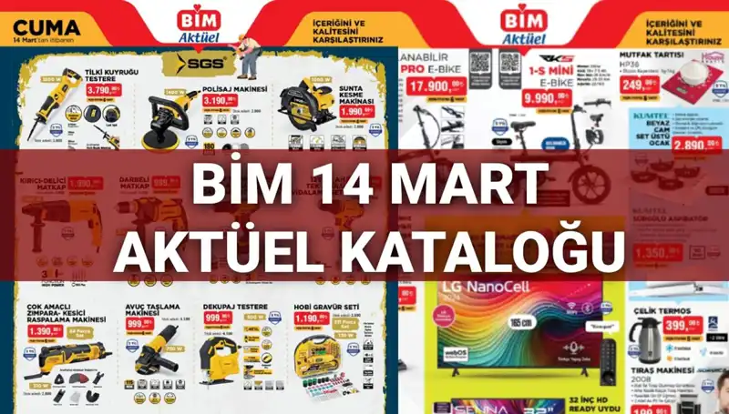 BİM 14 Mart Cuma Aktüel Kataloğu ile Ev Gereçlerinde Fırsatlar Sizleri Bekliyor!