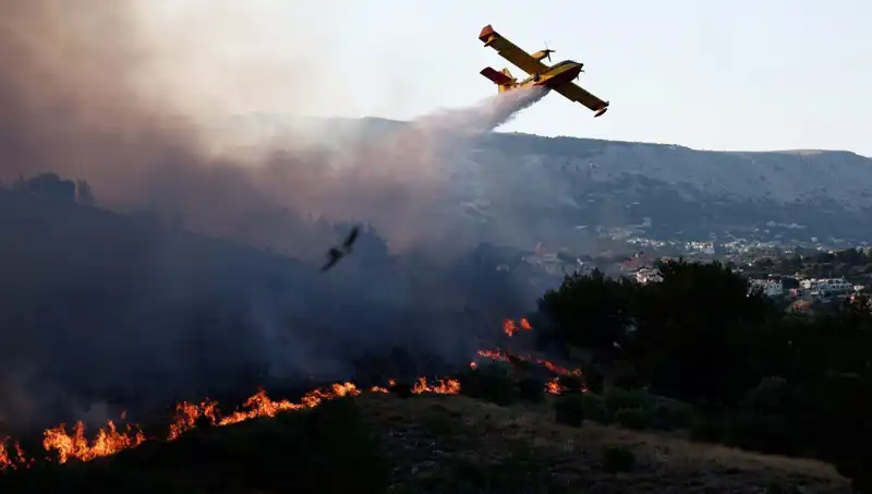 Sakız Adası'ndaki Orman Yangını Sonunda Kontrol Altına Alındı